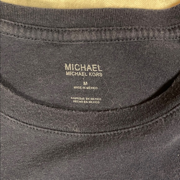 Mens Michael Kors Dark Blue Graphic Tee Size Medium - Picture 2 of 4